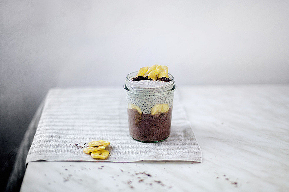 Bananen-Schoko-Chia-Pudding