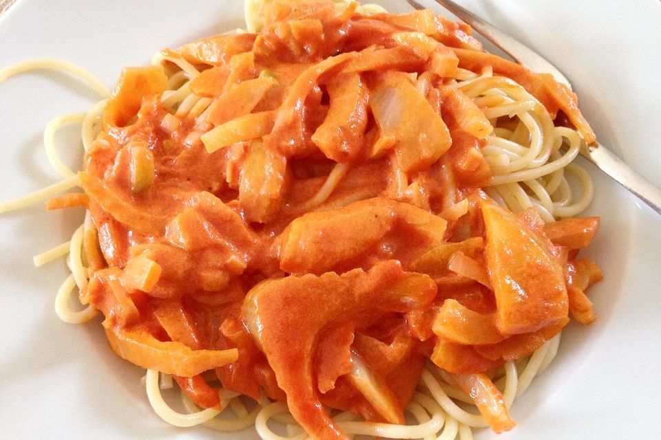 Fenchel-Tomaten-Sahne-Sauce