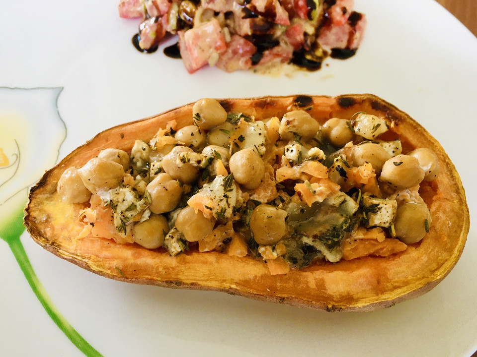 Süßkartoffeln Mit Ziegenkäse