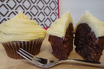 Black'n'White Schokoladen-Cupcakes