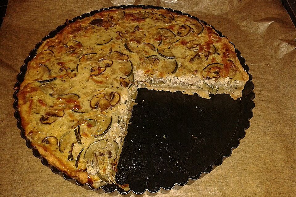 Champignon-Zucchini-Tarte