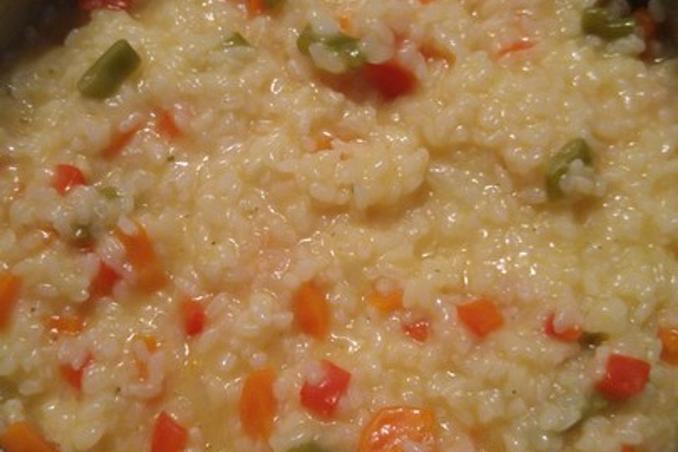 Farbenfrohes Risotto für Kinder