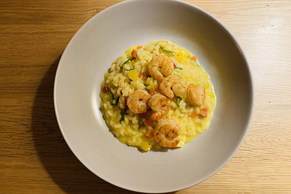 Farbenfrohes Risotto für Kinder