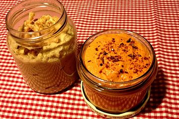 Zweierlei Hummus: Balsamico-Zwiebel und Hot-Paprika
