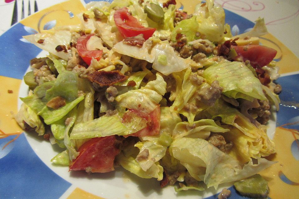 Big Mac Salat Low Carb