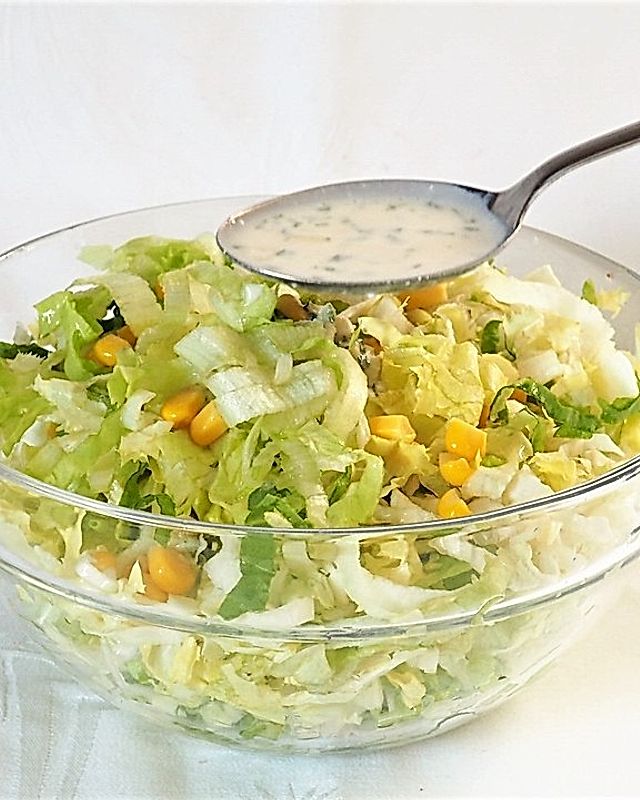 Einfaches Salatdressing ohne Öl