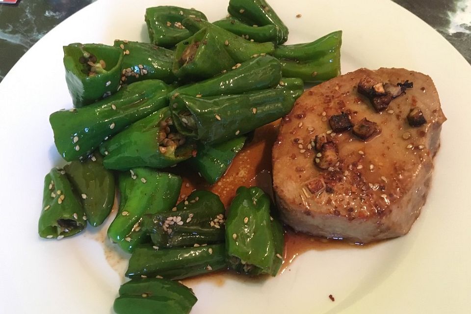 Pimientos de Padrón mit Fleur de Sel