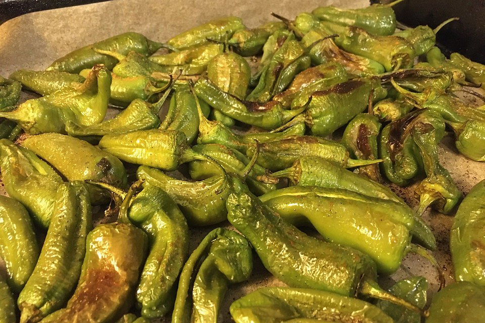 Pimientos de Padrón mit Fleur de Sel