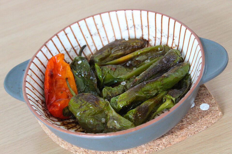 Pimientos de Padrón mit Fleur de Sel