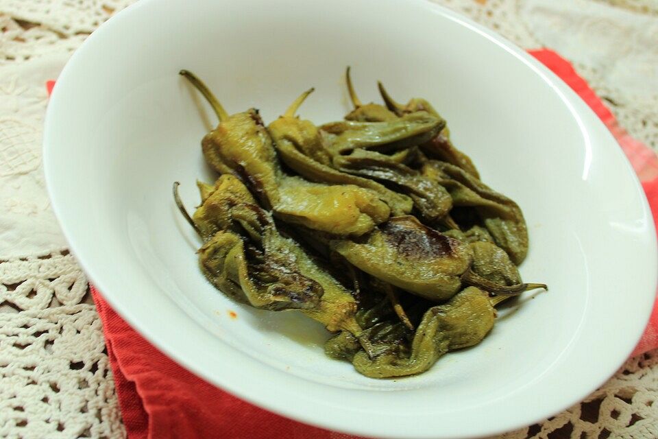 Pimientos de Padrón mit Fleur de Sel