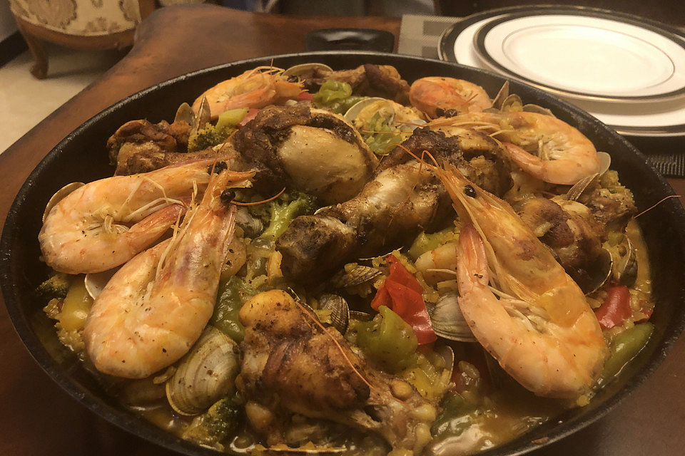 Paella vom Spanier