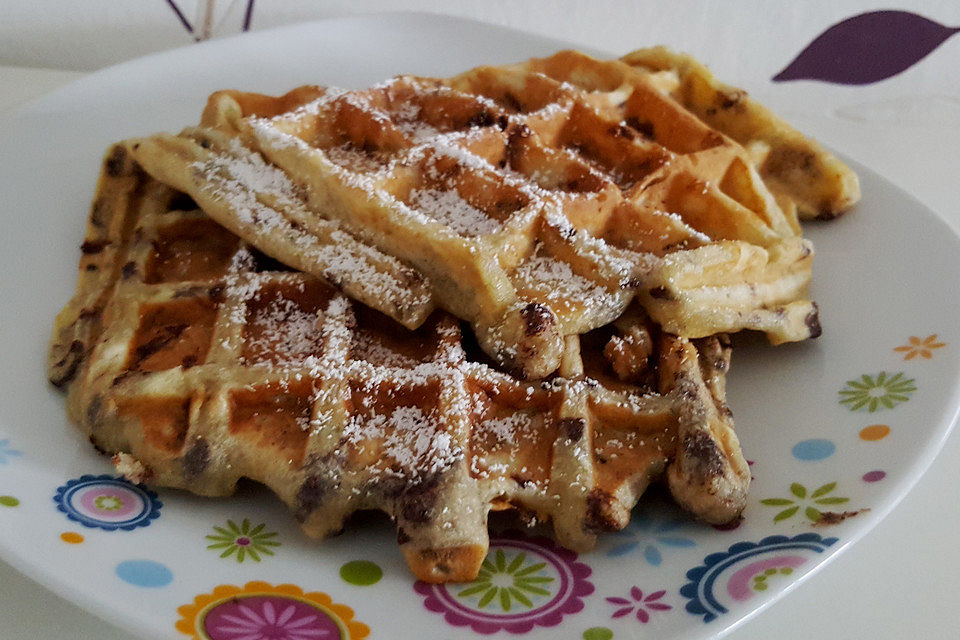 Bananen-Schoko-Waffeln