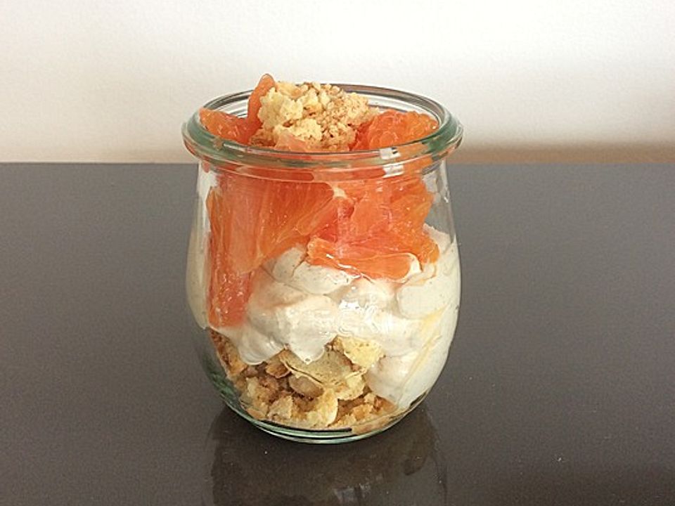 Orange-Zimt-Sauerrahmdessert auf Keksboden von patty89| Chefkoch
