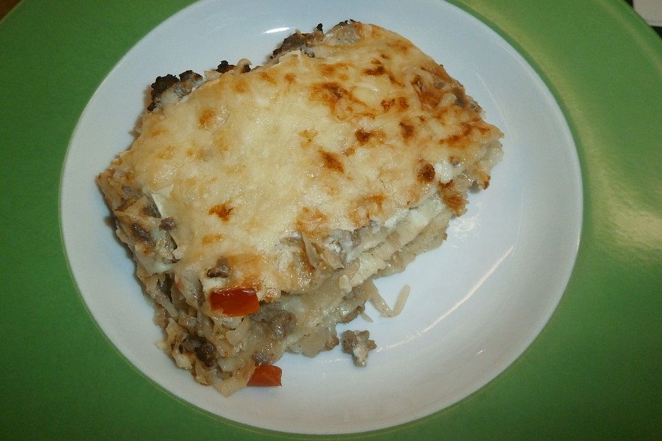 Sauerkraut-Hack-Lasagne