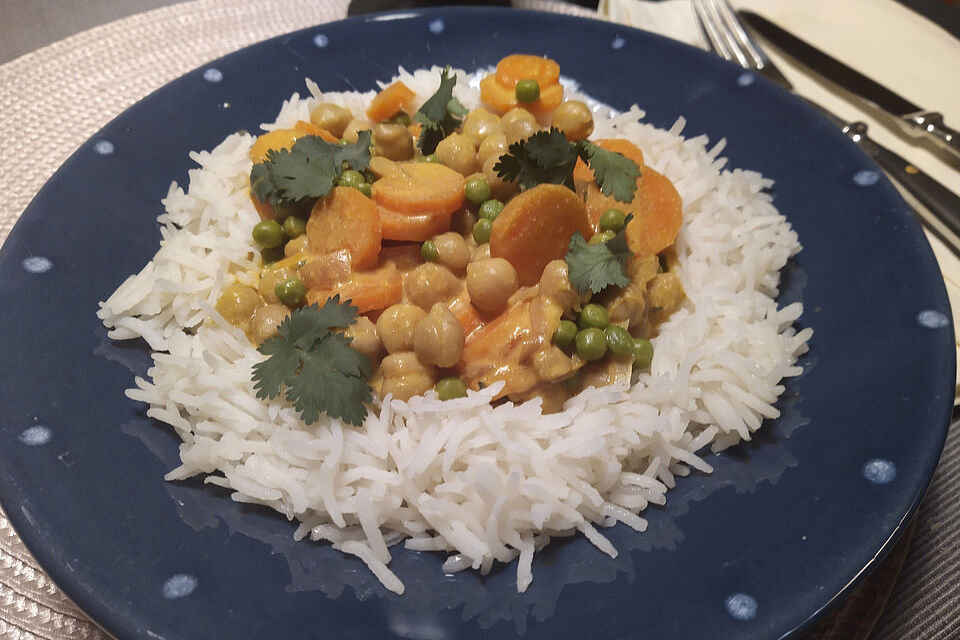 Unkompliziertes Kichererbsen-Curry