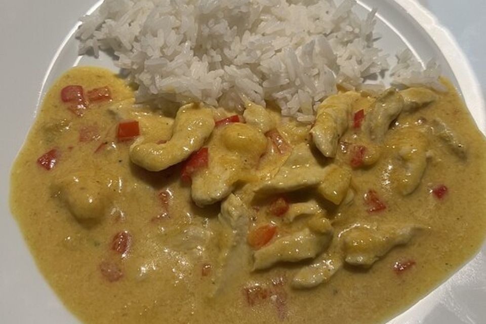 Curry mit Huhn, Mango und Gemüse