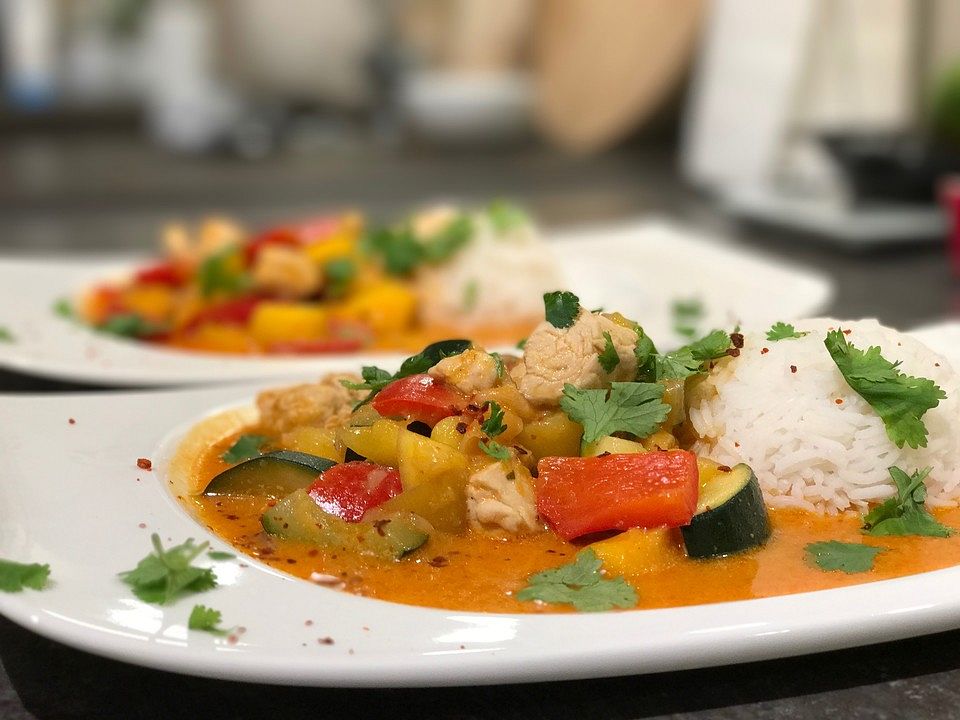 Curry mit Huhn, Mango und Gemüse von Cathi75 | Chefkoch