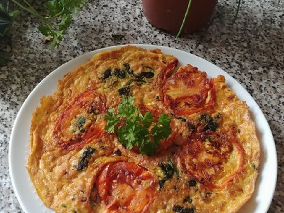 Spinat-Tomaten-Omelett von cropdicer| Chefkoch