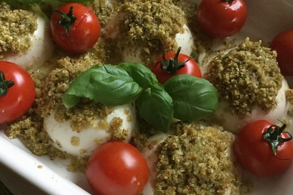 Gebackener Mozzarella mit Ofentomaten