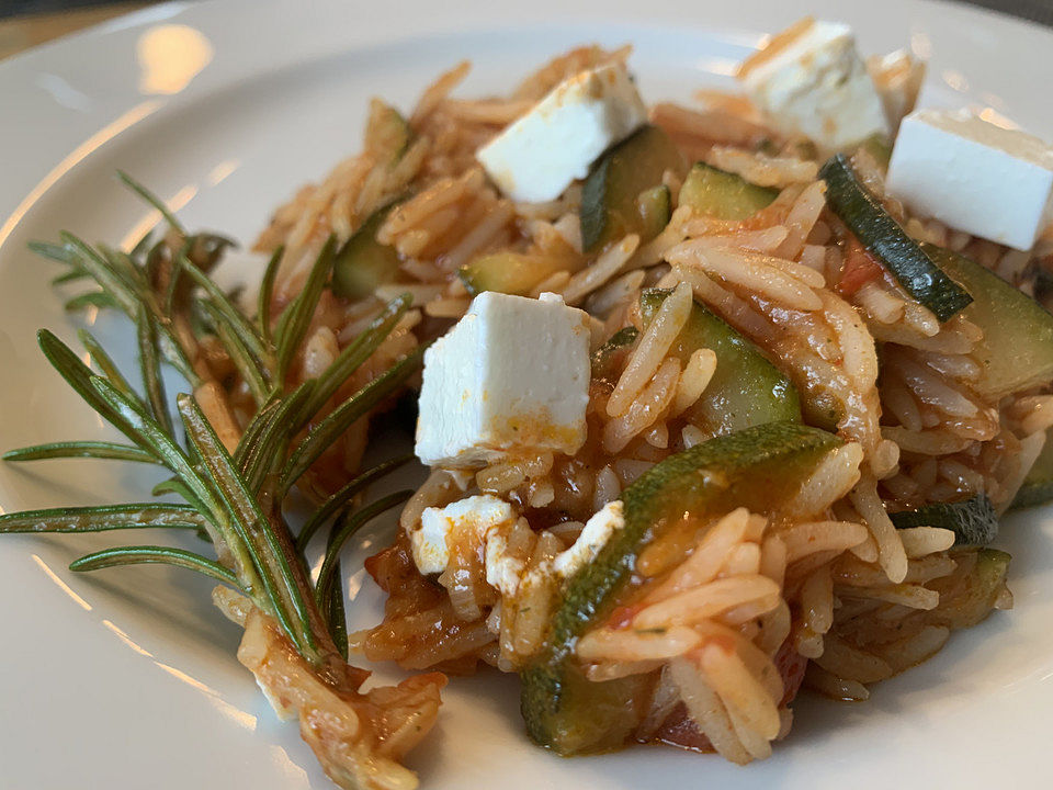 Zucchinipfanne mit Tomatenreis von Bee1958 | Chefkoch