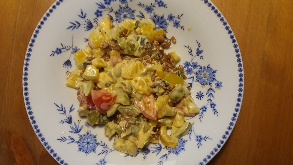 Cremige Dinkel-Gemüsepfanne von Kümii Cremige Dinkel-Gemüsepfanne von Kümii