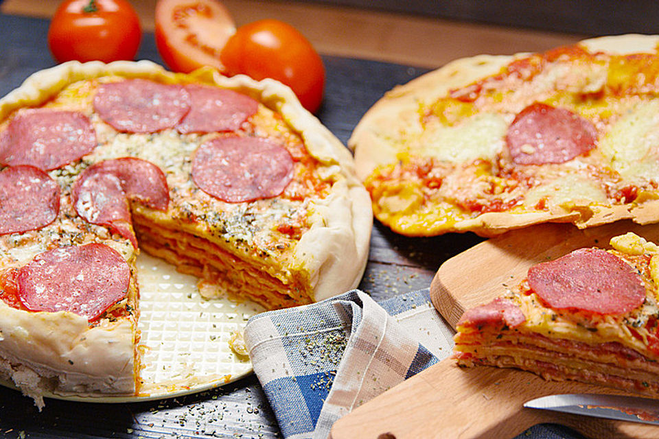 Herzhafter Pizza-Kuchen