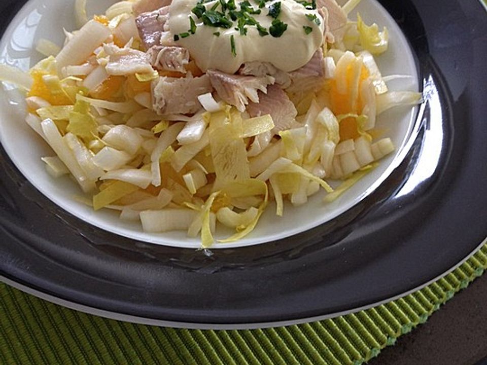 Chicorée-Orangen-Salat mit Forelle von anneforever| Chefkoch