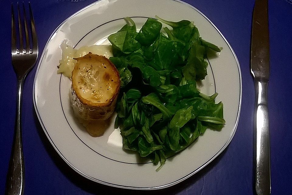 Gratinierter Ziegenkäse mit Feldsalat