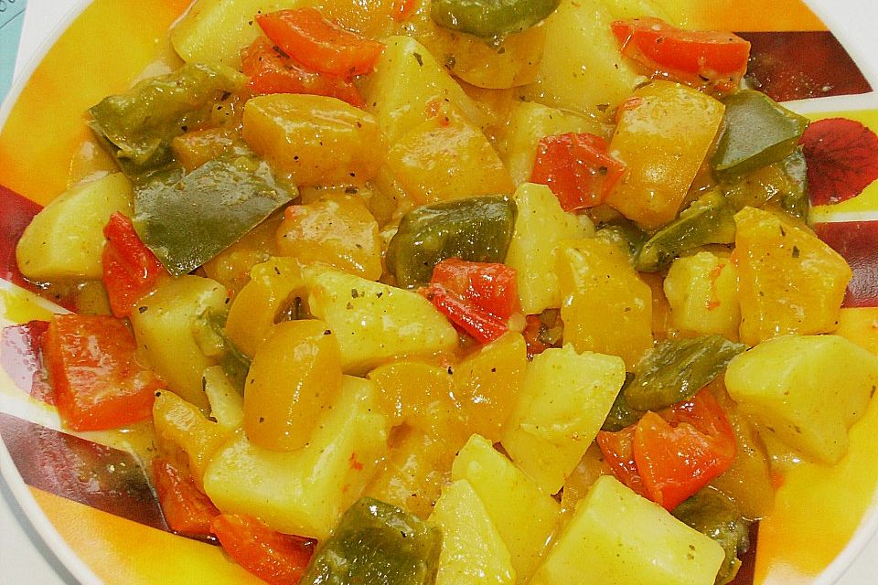 Kartoffel - Curry mit Pfirsich