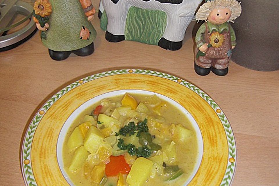 Kartoffel - Curry mit Pfirsich