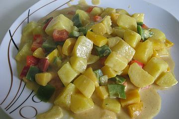 Kartoffel - Curry mit Pfirsich