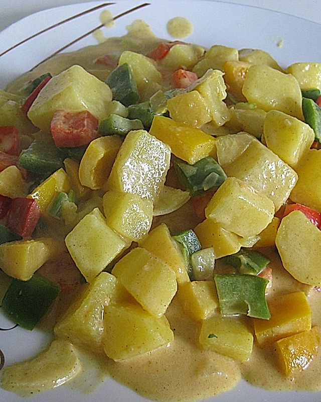 Kartoffel - Curry mit Pfirsich