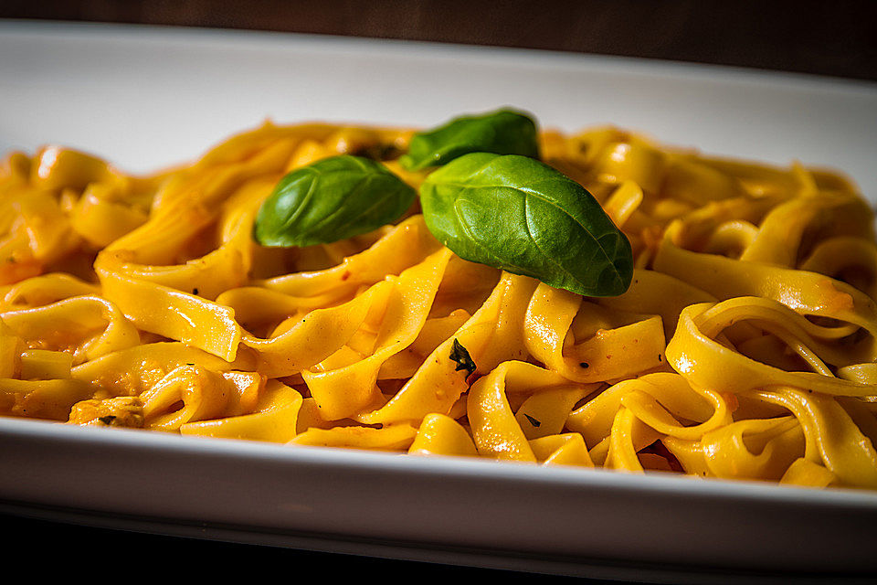 Tagliatelle mit Putenragout und Fenchel-Sahne-Sauce