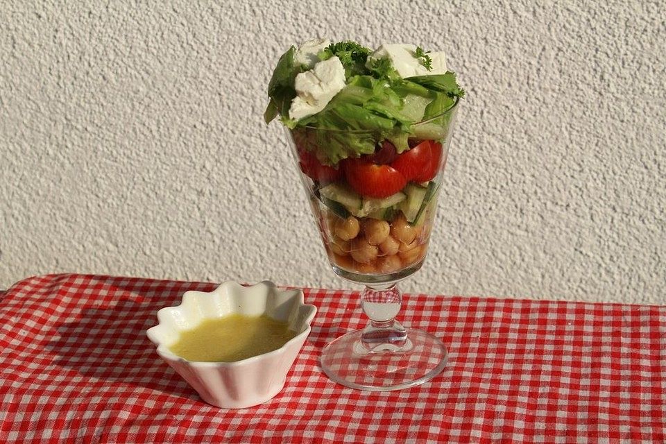 Salat im Glas / Salat fürs Büro "Griechischer Salat"