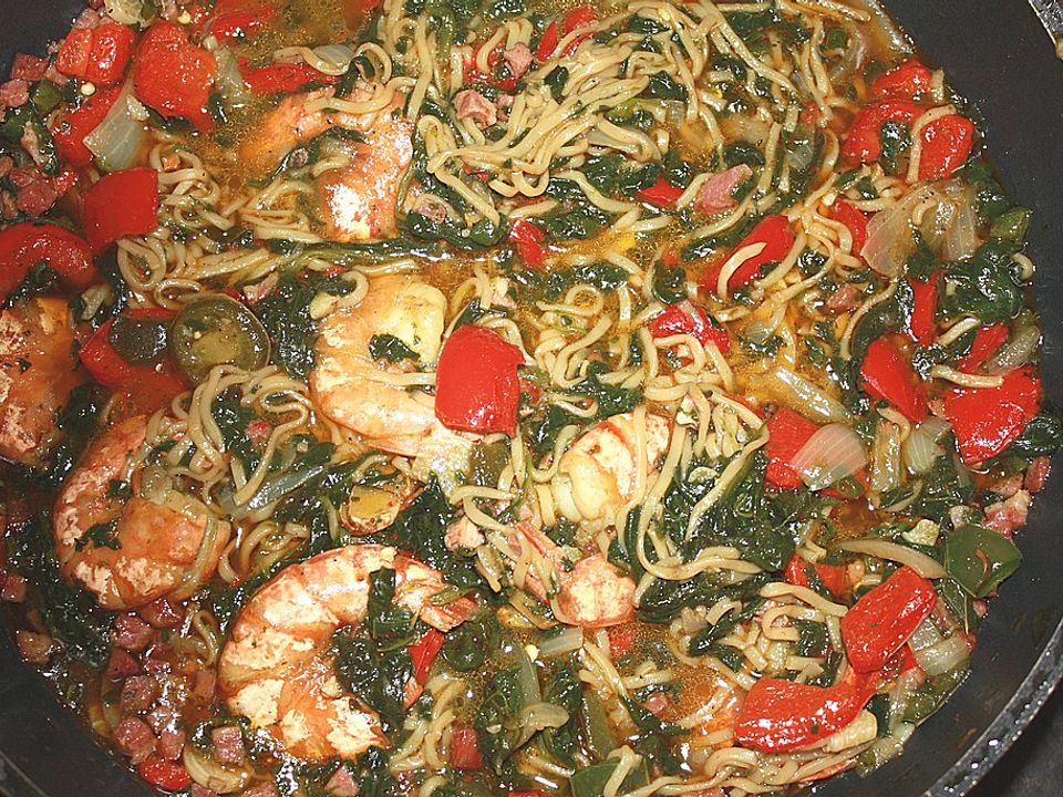 Gambas mit Spinat und Speck von Klaumix| Chefkoch