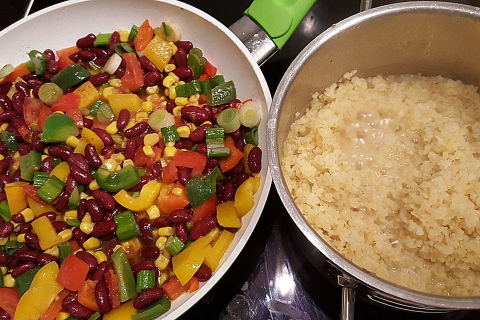 Bulgur mit Gemüsepfanne