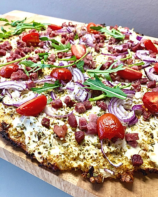 Pizzaboden aus Blumenkohl