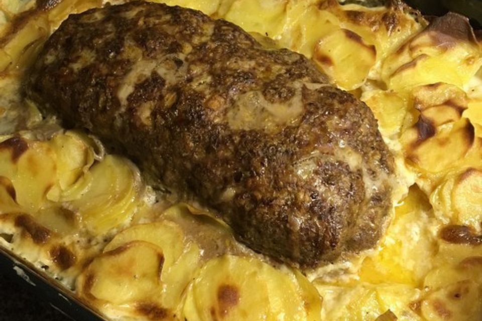 Hackbraten - Kartoffelauflauf