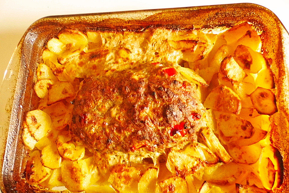 Hackbraten - Kartoffelauflauf