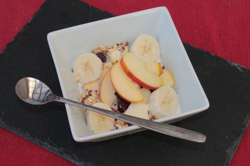 Frühstücksbrei mit Leinsamen