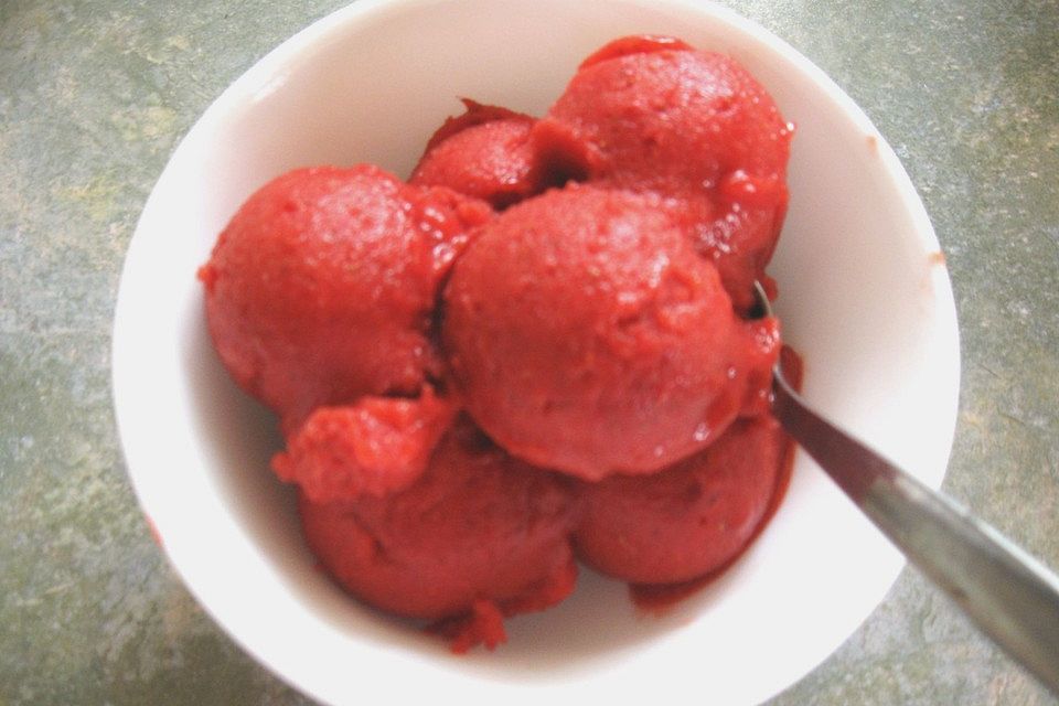 Erdbeersorbet