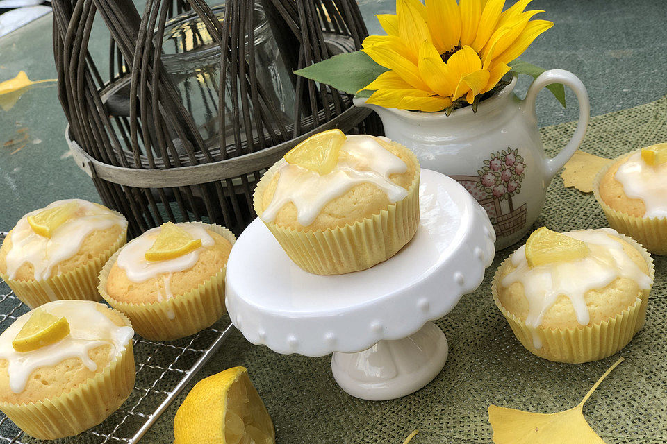 Zitronen - Sour - Cream - Muffins