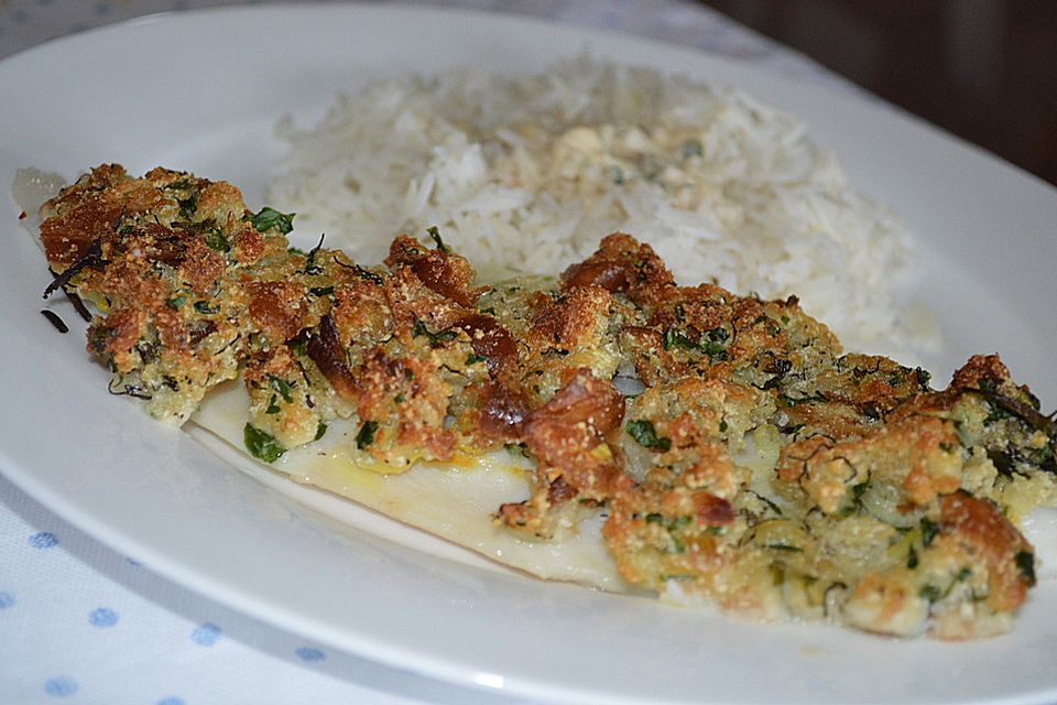 Schlemmerfilet mit Petersilien-Dill-Kruste