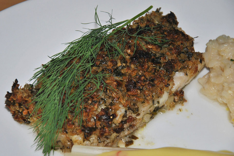 Schlemmerfilet mit Petersilien-Dill-Kruste