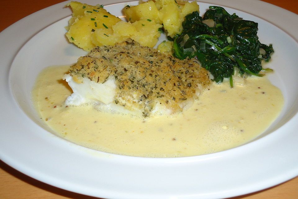 Schlemmerfilet mit Petersilien-Dill-Kruste