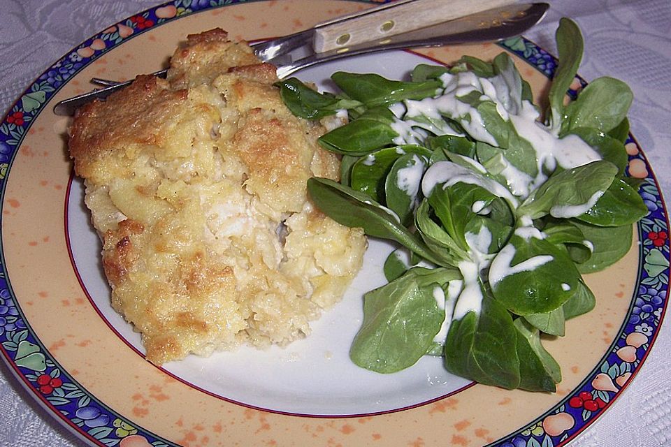 Kassler mit Rösti - Käse überbacken