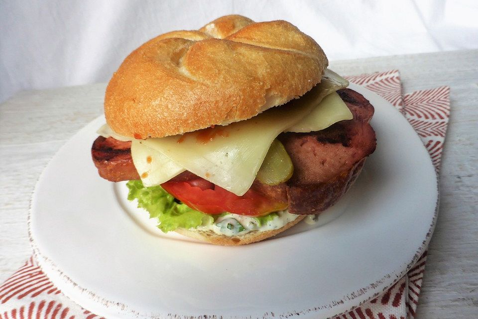 Leberkäsburger Leberkäsburger