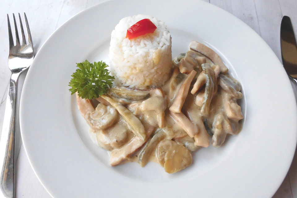 Fleischwurst Stroganoff