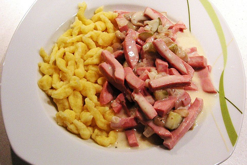 Fleischwurst Stroganoff