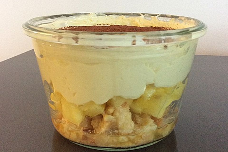 Cantuccini-Mascarpone-Dessert mit Ananas